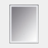 GOZO black trim LED bathroom mirror, 24 in wide (600 x 800 mm)