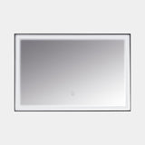 GOZO black trim LED bathroom mirror, 36 in wide (900 x 600 mm)