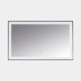 GOZO black trim LED bathroom mirror, 40 in wide (1000 x 600 mm)