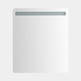 ISLA rectangular LED bathroom mirror with rounded corners, 24 in wide (600 x 700 mm)