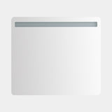ISLA rectangular LED bathroom mirror with rounded corners, 32 in wide (800 x 700 mm)