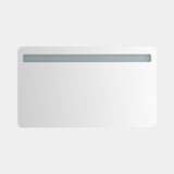 ISLA rectangular LED bathroom mirror with rounded corners, 48 in wide (1200 x 700 mm)