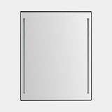KO miroir LED noir mat, 24 po de largeur (600 x 750 mm)