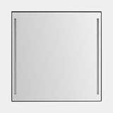 KO miroir LED noir mat, 30 po de largeur (750 x 750 mm)