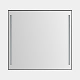 KO miroir LED noir mat, 32 po de largeur (800 x 750 mm)