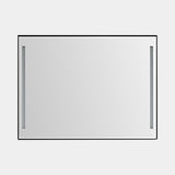 KO miroir LED noir mat, 40 po de largeur (1000 x 750 mm)